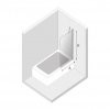 NEW TRENDY Parawan nawannowy EVENTA 70x150 Linia platinium szkło 8mm EXK-1903